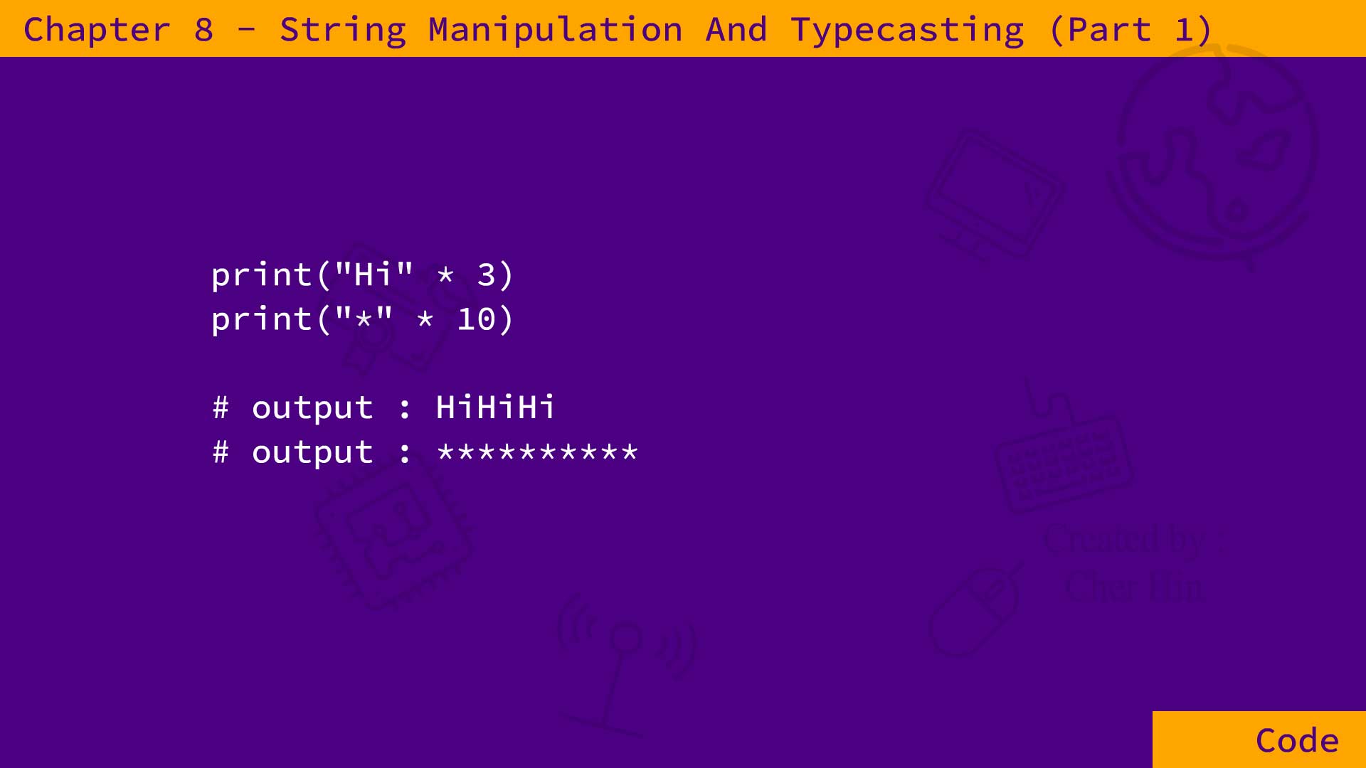 String Manipulation And Typecasting (1) – Tutorial Python