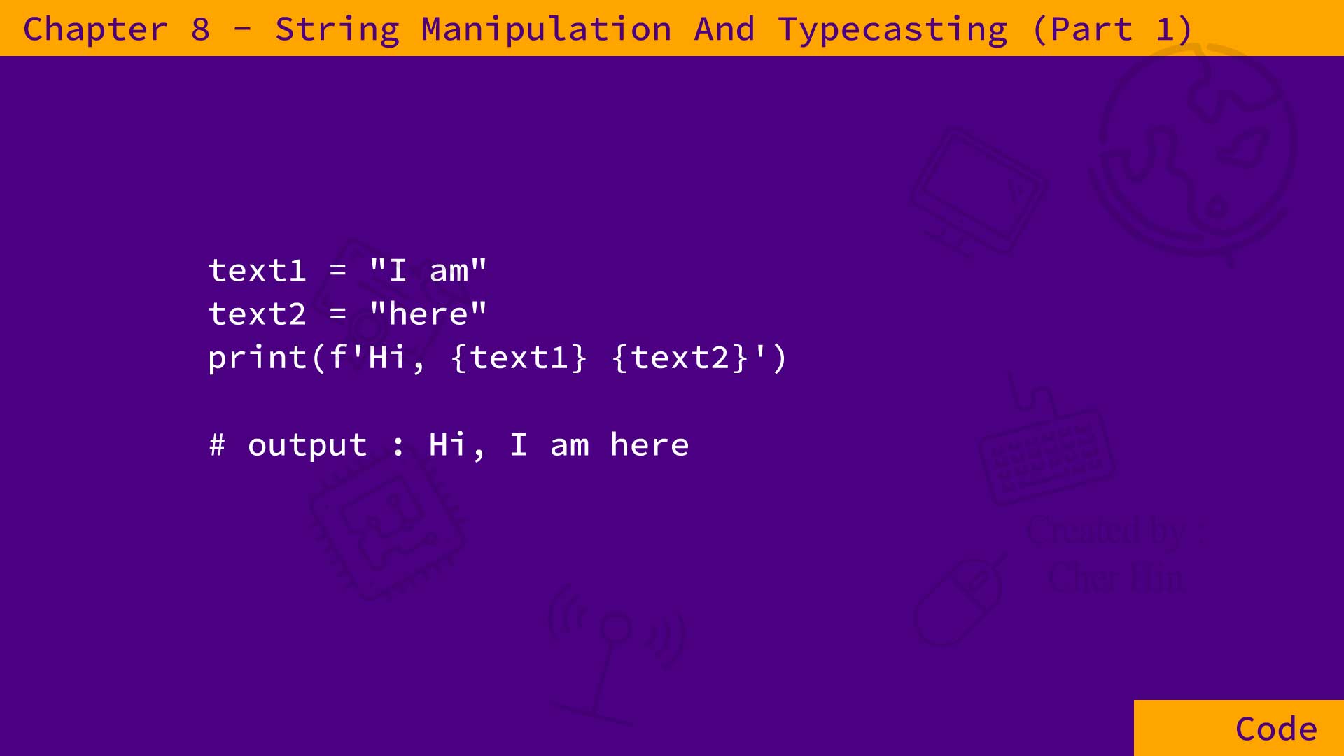 String Manipulation And Typecasting (1) – Tutorial Python